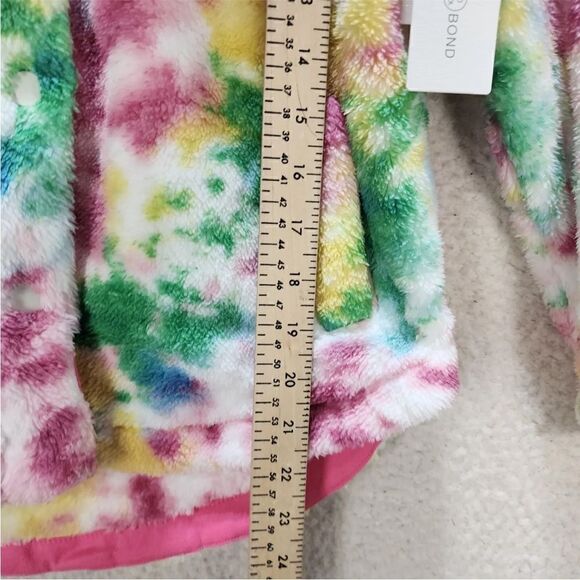 TREASURE & BOND Fleece Shirt Jacket Kids Large (10/12) Multicolor Tie Dye - Picture 3 of 11
